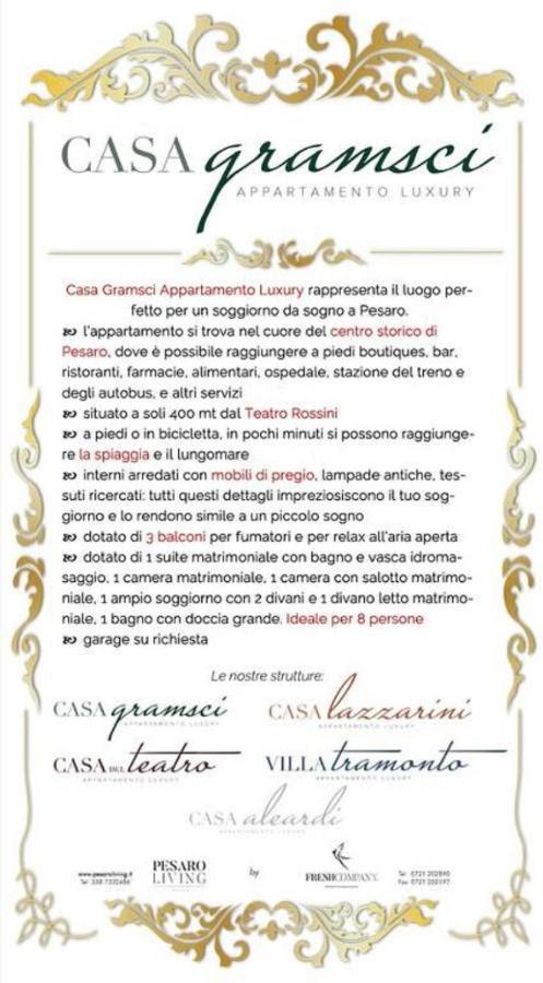 Casa Gramsci Luxury Apartment Πέζαρο Εξωτερικό φωτογραφία